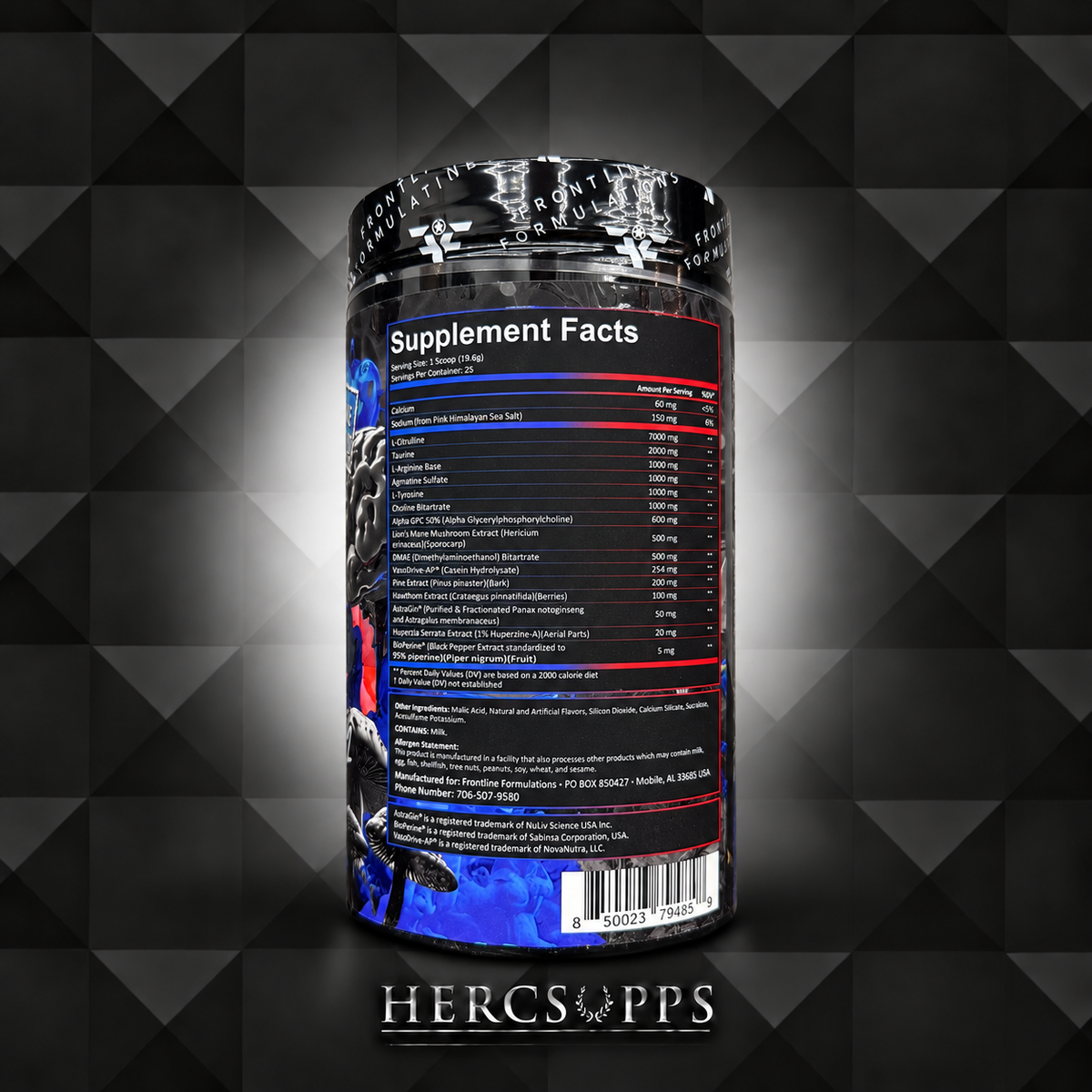 Frontline Formulations - Project MK Ultra: Nootropic Pump- Blue Cherry Slushie