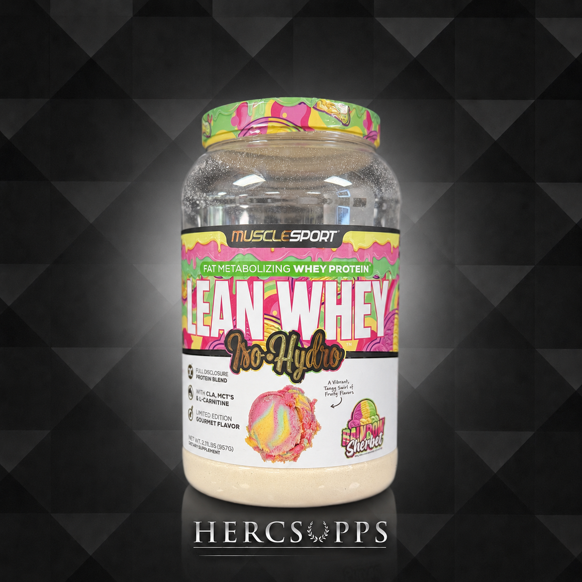 Musclesport- Lean Whey- Rainbow Sherbet