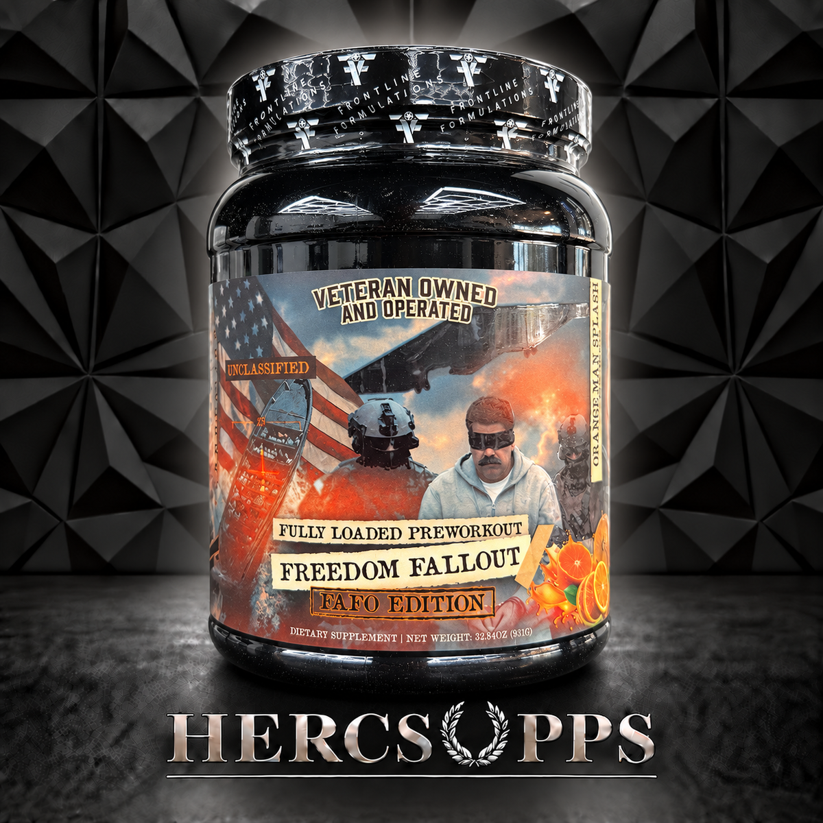 Frontline Formulations- Freedom Fallout- Orange Man Splash ￼