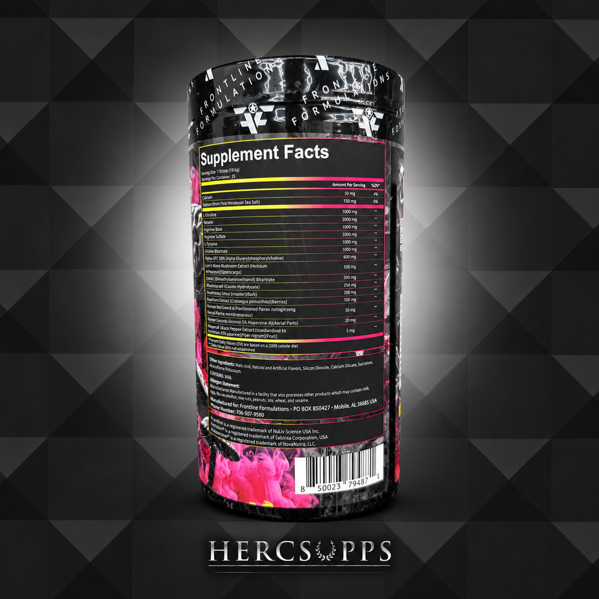 Frontline Formulations - Project MK Ultra: Nootropic Pump - Cherry Berry Lemonade