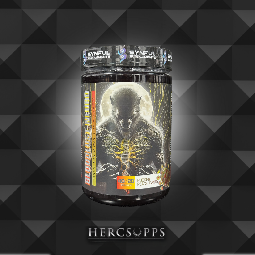 Synful Supplements- Bloodlust Neuro- Pucker Peach Candy