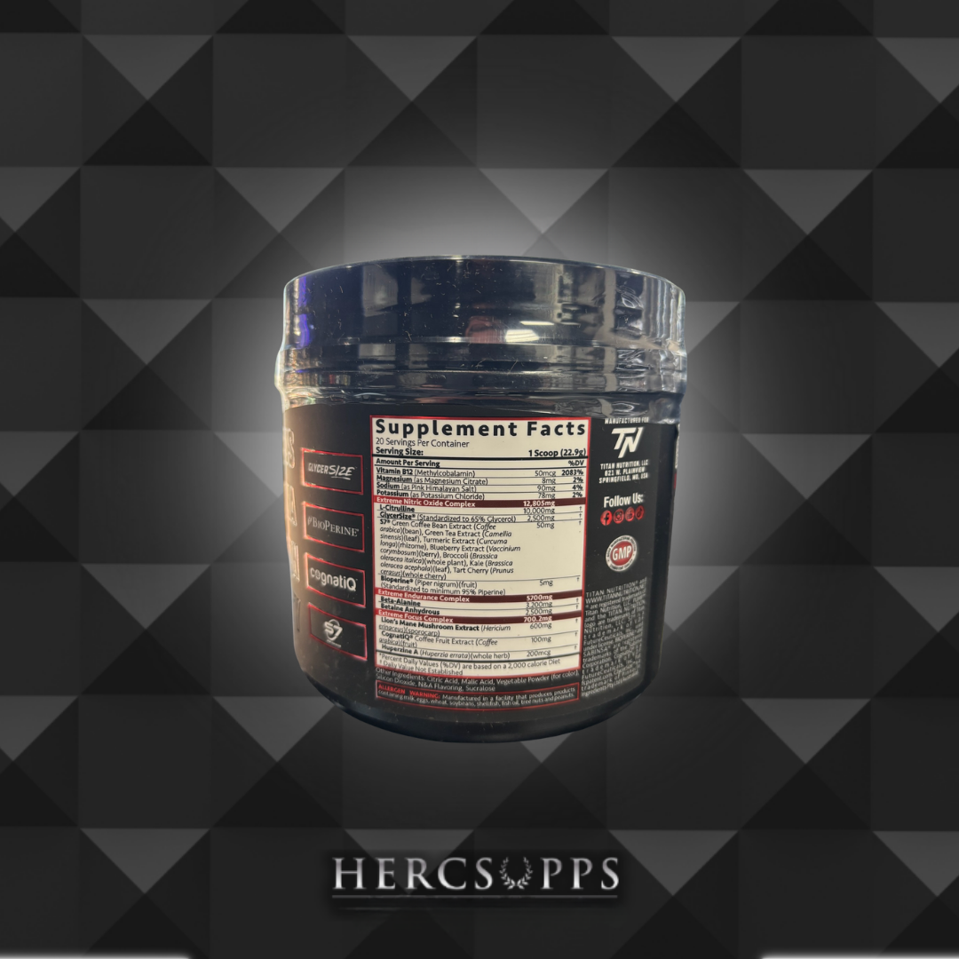 Titan Nutrition- Pump Unrivaled- Cherry Luau